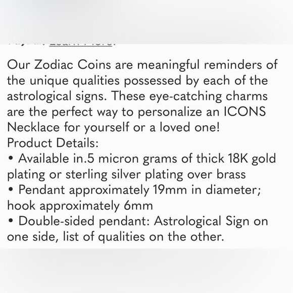 Melinda Maria Aquarius astrology necklace NWT - Picture 6 of 7